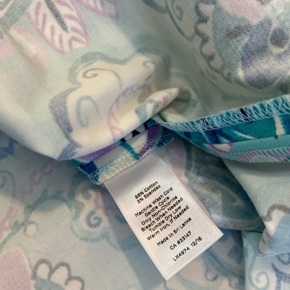 TALBOTS Blue Floral SKIRT Women’s 10 - Picture 4 of 6